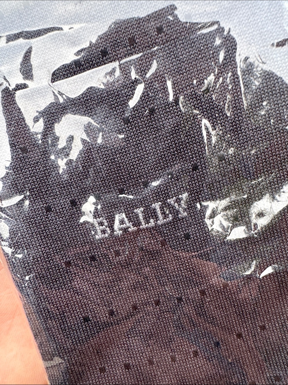 NWT BALLY Men's Grey Dress Antimicrobial Dress Mercerized Cotton Socks - Picture 4 of 4